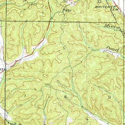 United States Geological Survey Marquand, MO (1933, 62500-Scale) digital map