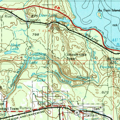 United States Geological Survey Marquette, MI (1968, 250000-Scale) digital map