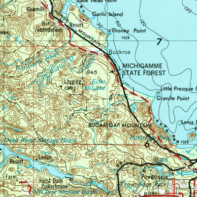 United States Geological Survey Marquette, MI (1968, 250000-Scale) digital map