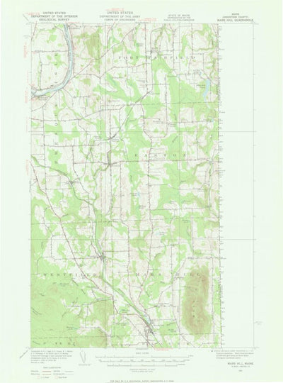 United States Geological Survey Mars Hill, ME (1951, 62500-Scale) digital map