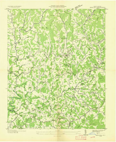United States Geological Survey Mars Hill, NC (1936, 24000-Scale) digital map