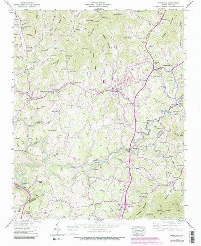 United States Geological Survey Mars Hill, NC (1945, 24000-Scale) digital map