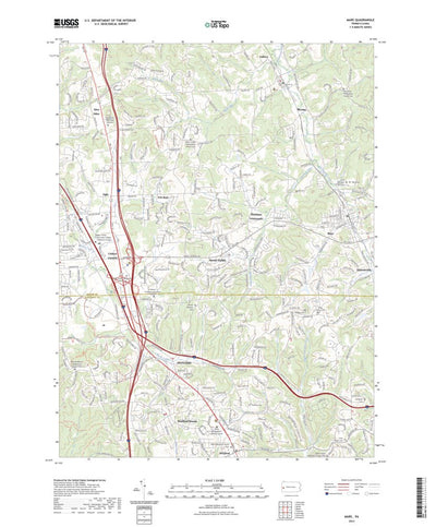 United States Geological Survey Mars, PA (2023, 24000-Scale) digital map