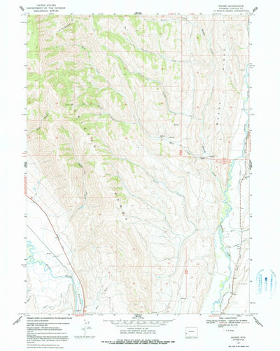 United States Geological Survey Marse, WY (1967, 24000-Scale) digital map