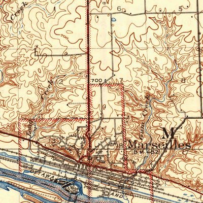United States Geological Survey Marseilles, IL (1916, 62500-Scale) digital map