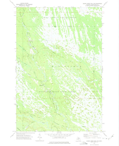 United States Geological Survey Marsh Creek Pool NW, MI (1972, 24000-Scale) digital map
