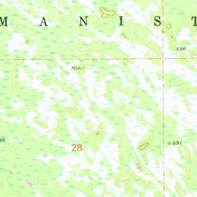United States Geological Survey Marsh Creek Pool NW, MI (1972, 24000-Scale) digital map