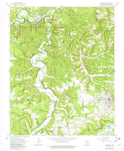 United States Geological Survey Marshall, AR (1962, 24000-Scale) digital map