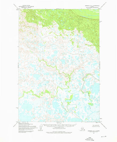United States Geological Survey Marshall B-1, AK (1954, 63360-Scale) digital map