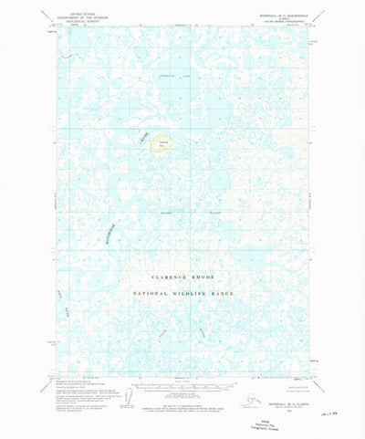 United States Geological Survey Marshall B-7, AK (1953, 63360-Scale) digital map
