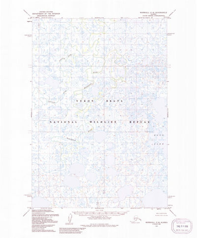 United States Geological Survey Marshall C-6, AK (1952, 63360-Scale) digital map