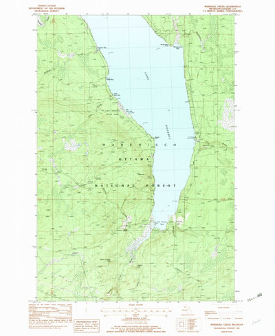 United States Geological Survey Marshall Creek, MI (1982, 24000-Scale) digital map