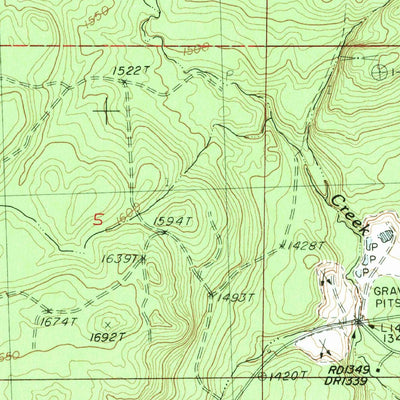 United States Geological Survey Marshall Creek, MI (1982, 24000-Scale) digital map