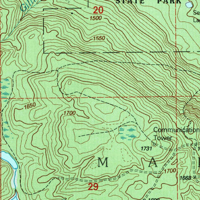 United States Geological Survey Marshall Creek, MI (1999, 24000-Scale) digital map