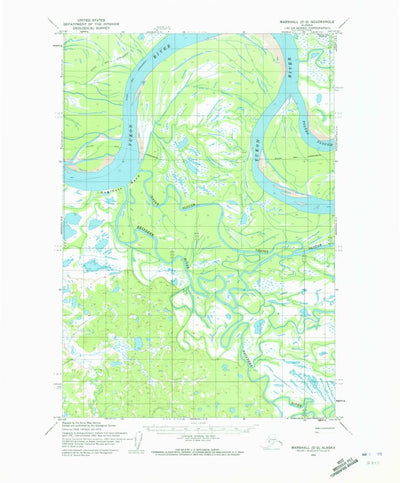 United States Geological Survey Marshall D-2, AK (1952, 63360-Scale) digital map