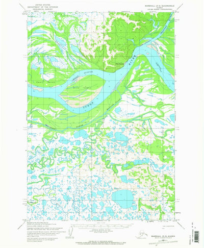 United States Geological Survey Marshall D-3, AK (1952, 63360-Scale) digital map
