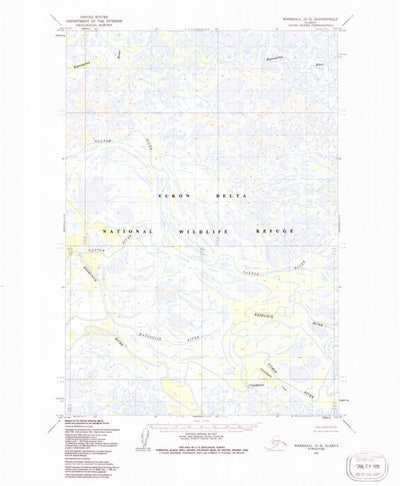United States Geological Survey Marshall D-5, AK (1952, 63360-Scale) digital map