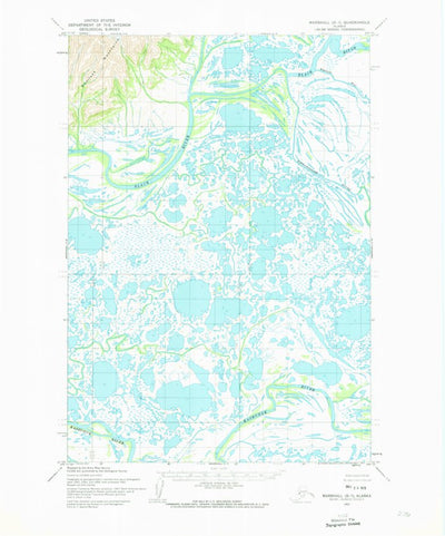 United States Geological Survey Marshall D-7, AK (1952, 63360-Scale) digital map