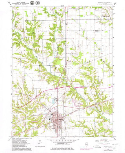 United States Geological Survey Marshall, IL (1964, 24000-Scale) digital map