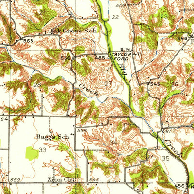 United States Geological Survey Marshall, IL-IN (1932, 62500-Scale) digital map