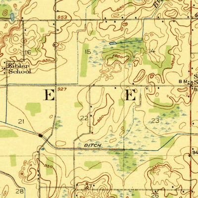 United States Geological Survey Marshall, MI (1923, 62500-Scale) digital map