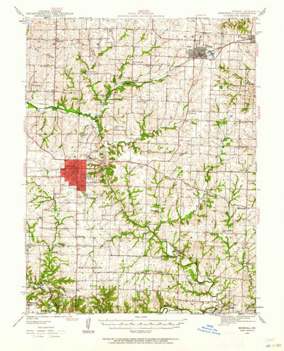 United States Geological Survey Marshall, MO (1940, 62500-Scale) digital map