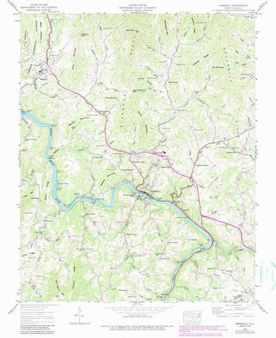 United States Geological Survey Marshall, NC (1945, 24000-Scale) digital map