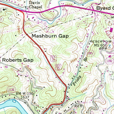 United States Geological Survey Marshall, NC (1945, 24000-Scale) digital map