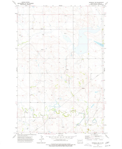 United States Geological Survey Marshall NW, ND (1973, 24000-Scale) digital map