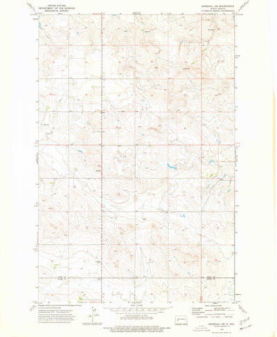 United States Geological Survey Marshall SE, ND (1973, 24000-Scale) digital map