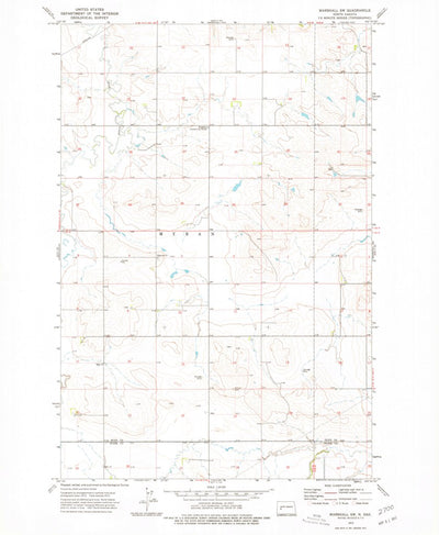 United States Geological Survey Marshall SW, ND (1973, 24000-Scale) digital map