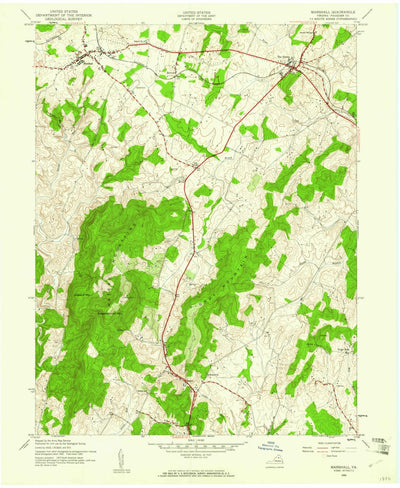 United States Geological Survey Marshall, VA (1943, 24000-Scale) digital map