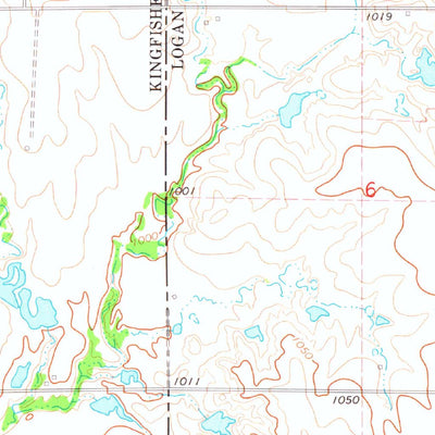 United States Geological Survey Marshall West, OK (1974, 24000-Scale) digital map