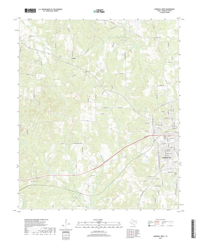 United States Geological Survey Marshall West, TX (2019, 24000-Scale) digital map