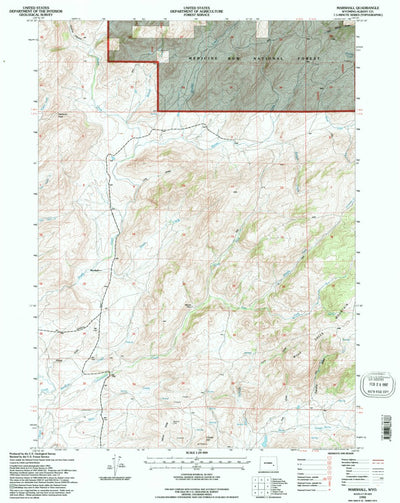 United States Geological Survey Marshall, WY (1992, 24000-Scale) digital map