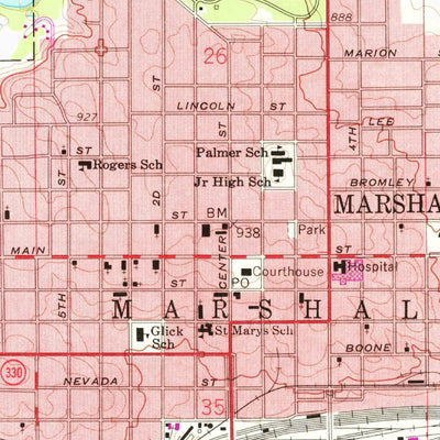 United States Geological Survey Marshalltown, IA (1960, 24000-Scale) digital map