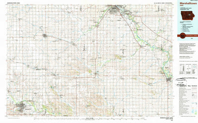 United States Geological Survey Marshalltown, IA (1984, 100000-Scale) digital map