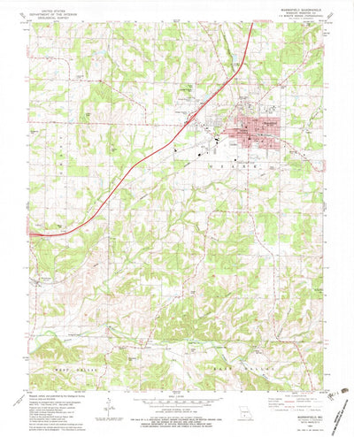 United States Geological Survey Marshfield, MO (1982, 24000-Scale) digital map