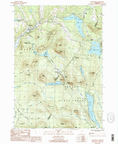 United States Geological Survey Marshfield, VT (1986, 24000-Scale) digital map