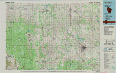 United States Geological Survey Marshfield, WI (1984, 100000-Scale) digital map