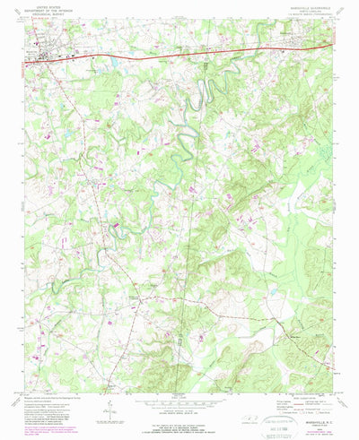 United States Geological Survey Marshville, NC (1970, 24000-Scale) digital map