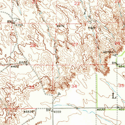 United States Geological Survey Marsland, NE (1951, 62500-Scale) digital map