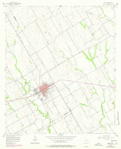 United States Geological Survey Mart, TX (1956, 24000-Scale) digital map