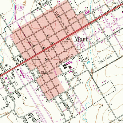 United States Geological Survey Mart, TX (1956, 24000-Scale) digital map
