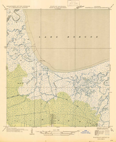 United States Geological Survey Martello Castle, LA (1947, 31680-Scale) digital map