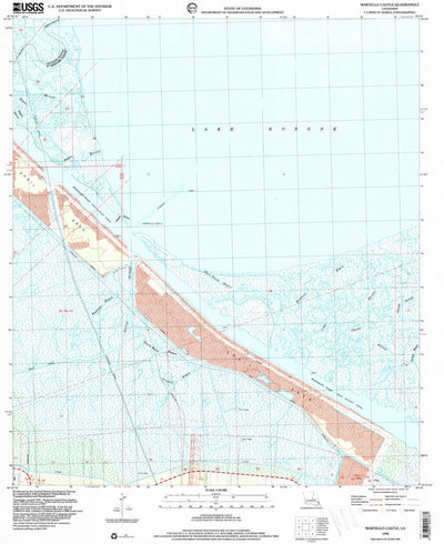 United States Geological Survey Martello Castle, LA (1998, 24000-Scale) digital map