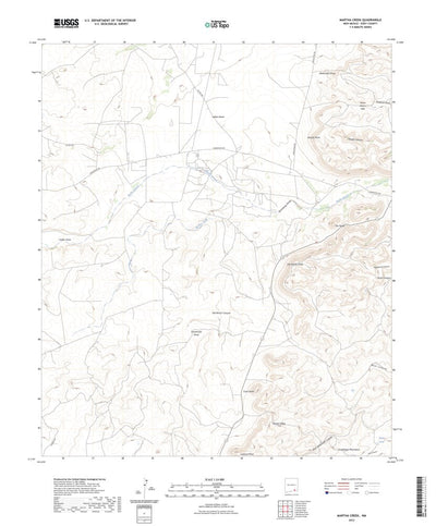 United States Geological Survey Martha Creek, NM (2023, 24000-Scale) digital map