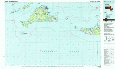 United States Geological Survey Martha'S Vineyard, MA (1986, 100000-Scale) digital map