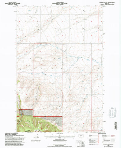 United States Geological Survey Martin Coulee, MT (1995, 24000-Scale) digital map