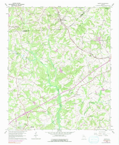 United States Geological Survey Martin, GA (1960, 24000-Scale) digital map